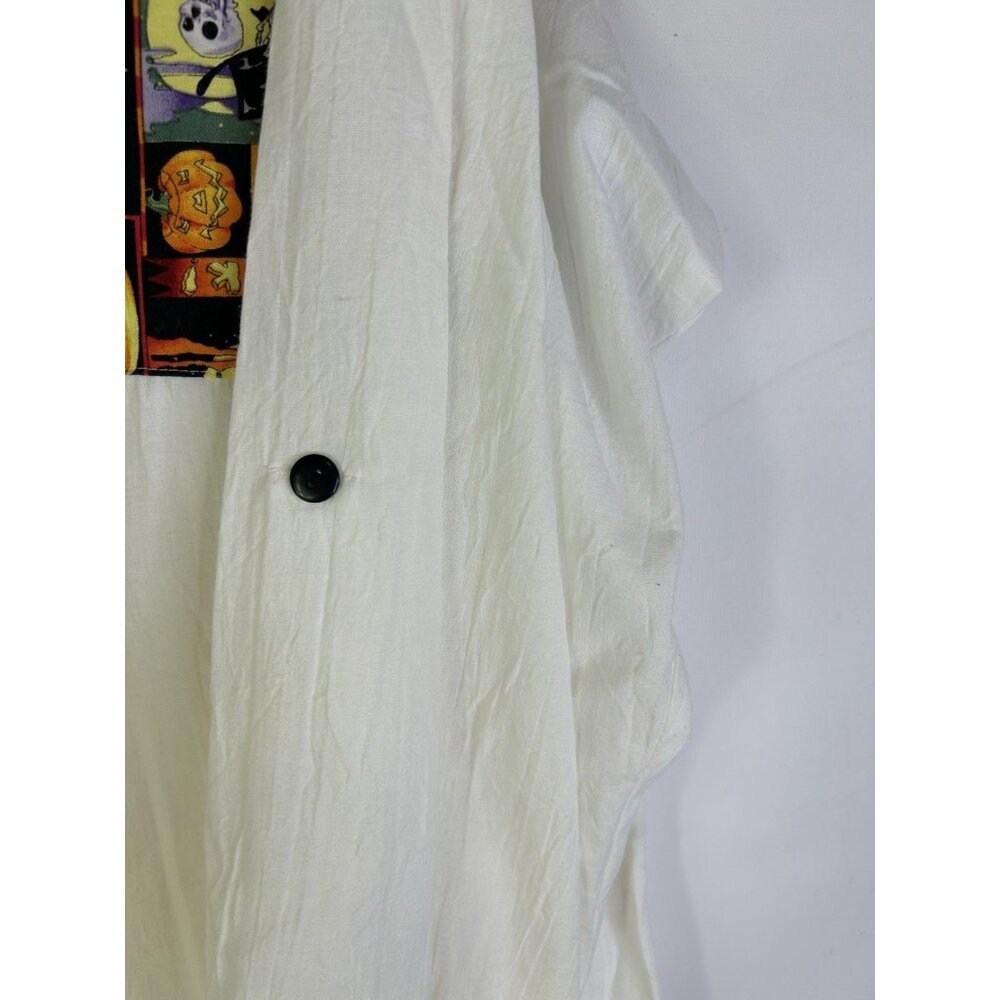 Vintage 80s Halloween Patchwork Button Front Shir… - image 4